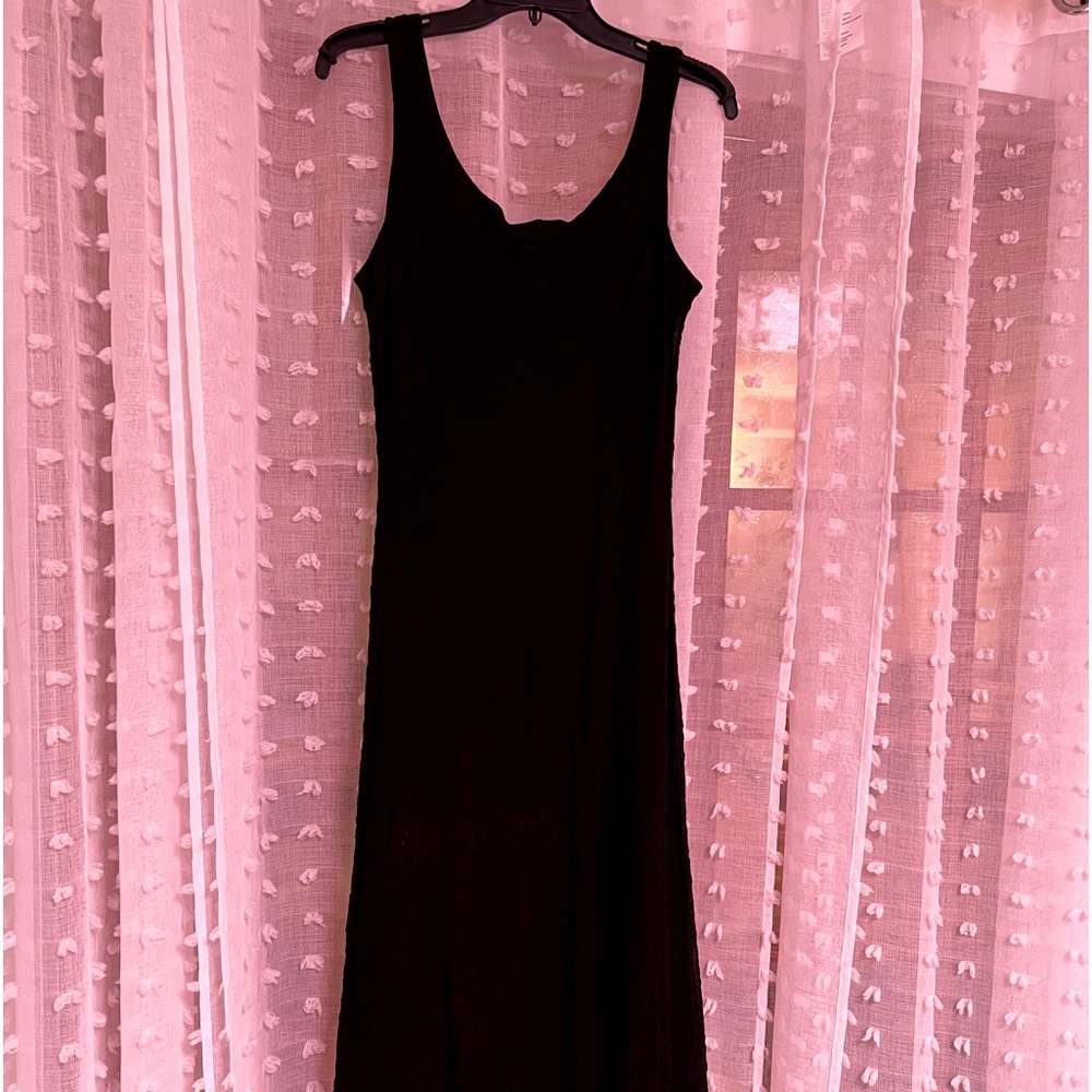 Eyelet chiffon maxi dress